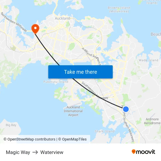 Magic Way to Waterview map