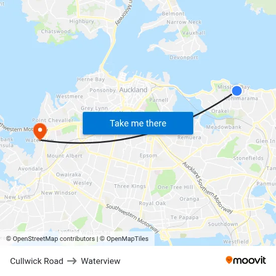 Cullwick Road to Waterview map