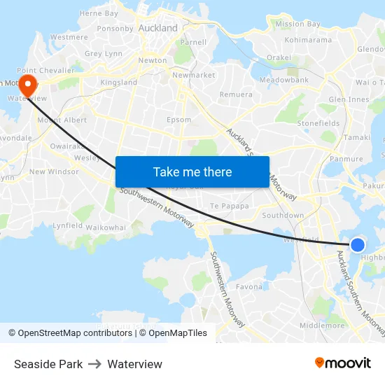 Seaside Park to Waterview map
