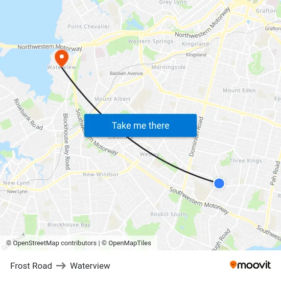 Frost Road to Waterview map