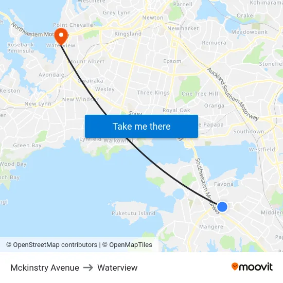 Mckinstry Avenue to Waterview map