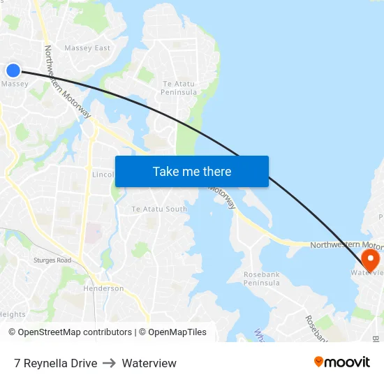 7 Reynella Drive to Waterview map
