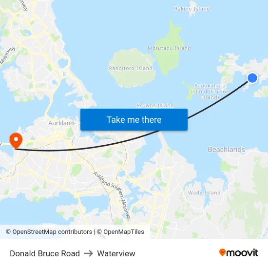 Donald Bruce Road to Waterview map