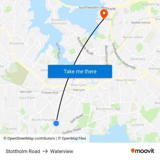 Stottholm Road to Waterview map