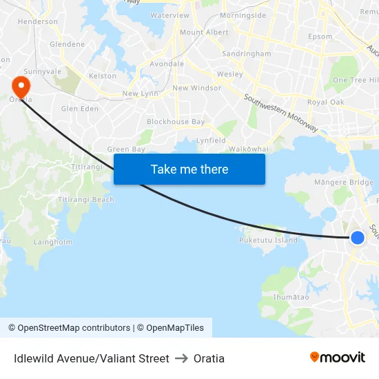 Idlewild Avenue/Valiant Street to Oratia map