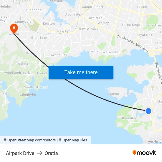 Airpark Drive to Oratia map