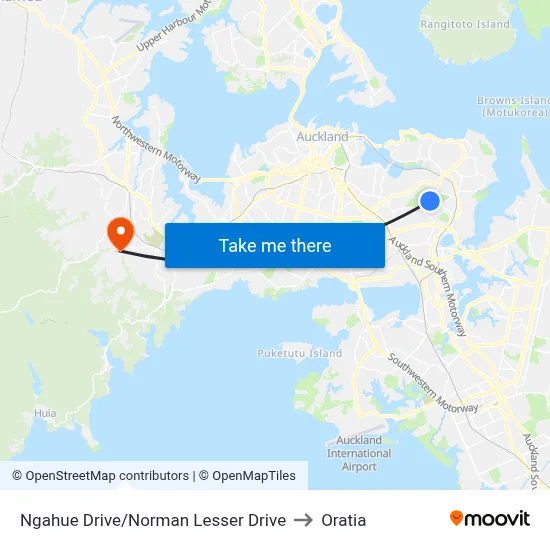 Ngahue Drive/Norman Lesser Drive to Oratia map