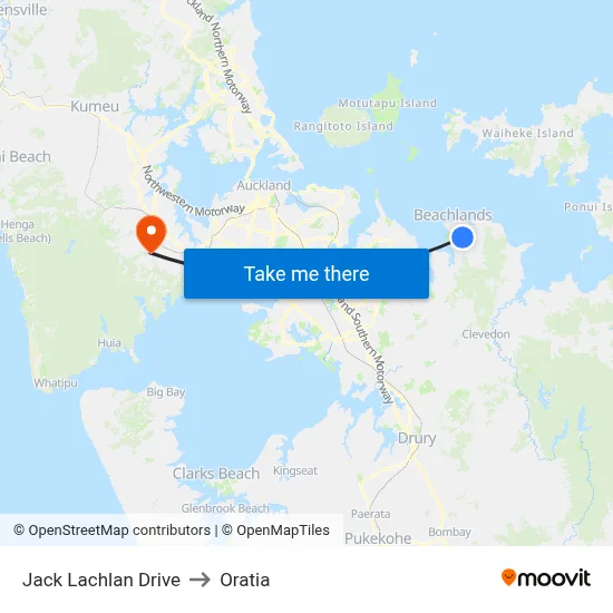 Jack Lachlan Drive to Oratia map