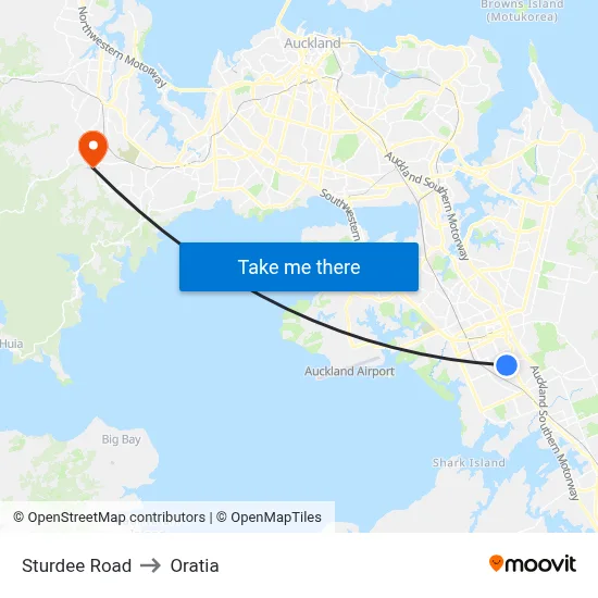 Sturdee Road to Oratia map