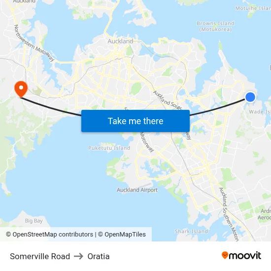 Somerville Road to Oratia map