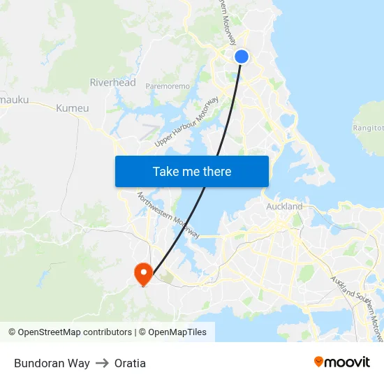 Bundoran Way to Oratia map