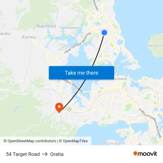 54 Target Road to Oratia map