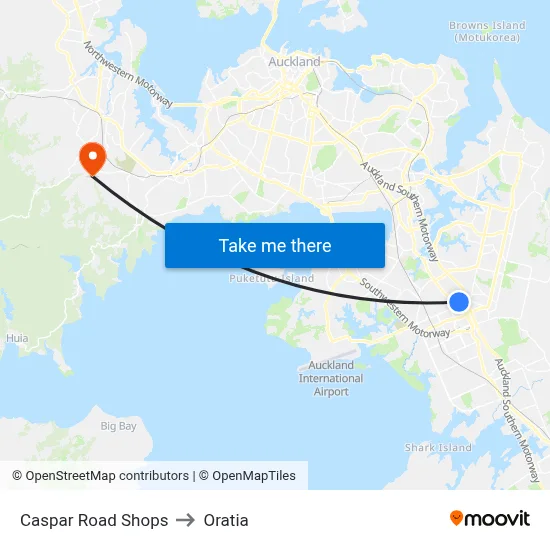 Caspar Road Shops to Oratia map