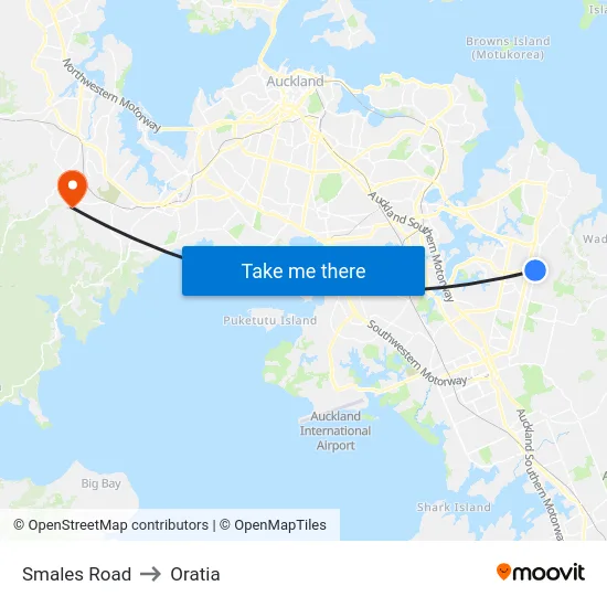 Smales Road to Oratia map