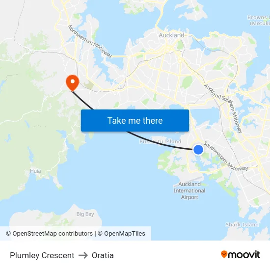 Plumley Crescent to Oratia map