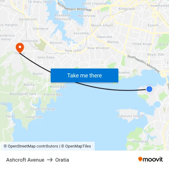 Ashcroft Avenue to Oratia map