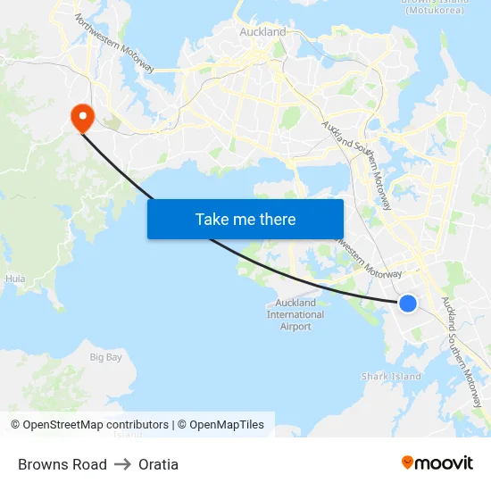 Browns Road to Oratia map