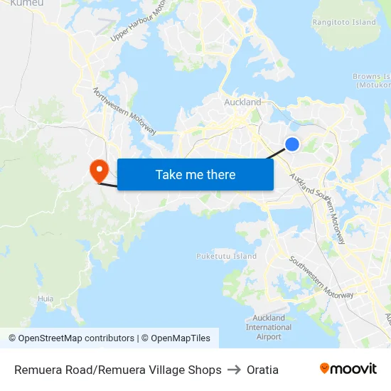 Remuera Road/Remuera Village Shops to Oratia map