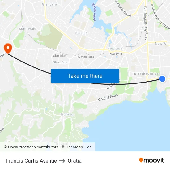 Francis Curtis Avenue to Oratia map