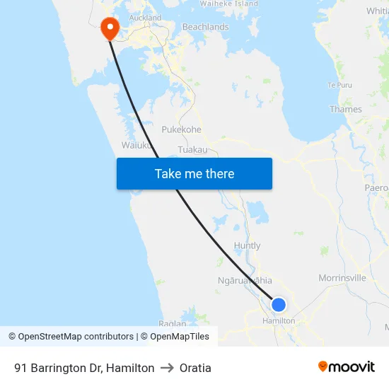 91 Barrington Dr, Hamilton to Oratia map