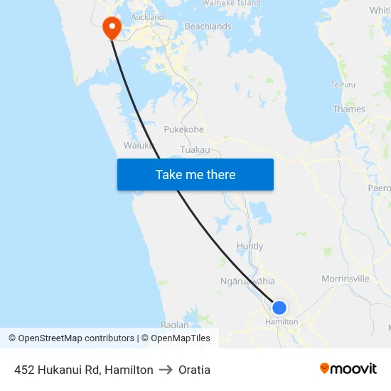 452 Hukanui Rd, Hamilton to Oratia map