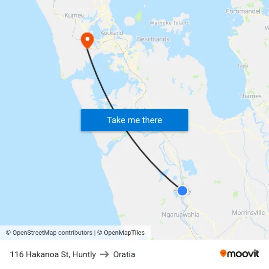 116 Hakanoa St, Huntly to Oratia map