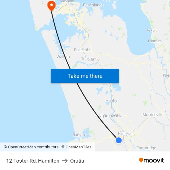 12 Foster Rd, Hamilton to Oratia map