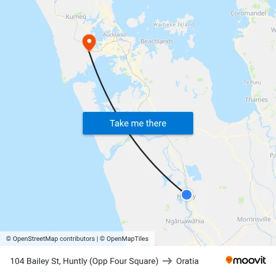 104 Bailey St, Huntly (Opp Four Square) to Oratia map