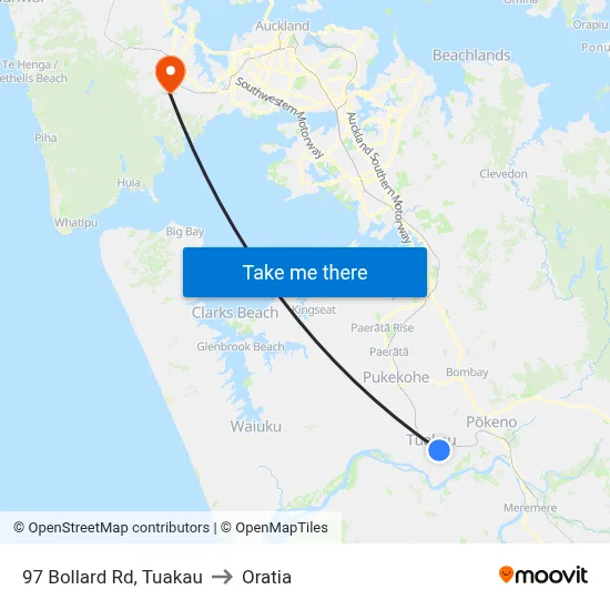 97 Bollard Rd, Tuakau to Oratia map
