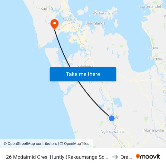 26 Mcdaimid Cres, Huntly (Rakaumanga School) to Oratia map