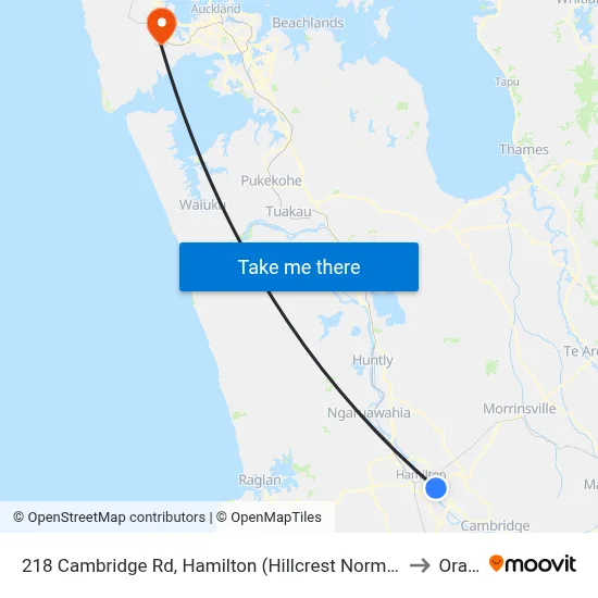 218 Cambridge Rd, Hamilton (Hillcrest Normal School) to Oratia map