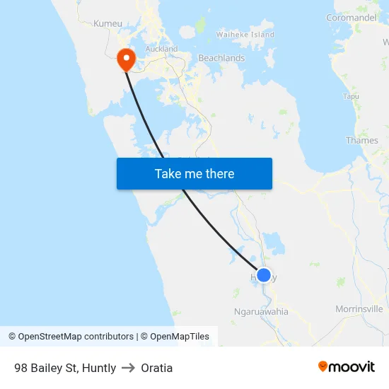 98 Bailey St, Huntly to Oratia map