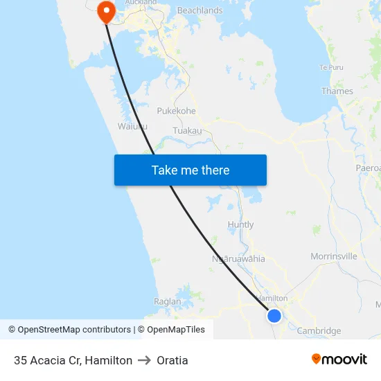 35 Acacia Cr, Hamilton to Oratia map