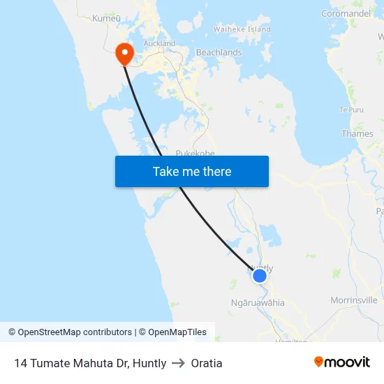 14 Tumate Mahuta Dr, Huntly to Oratia map