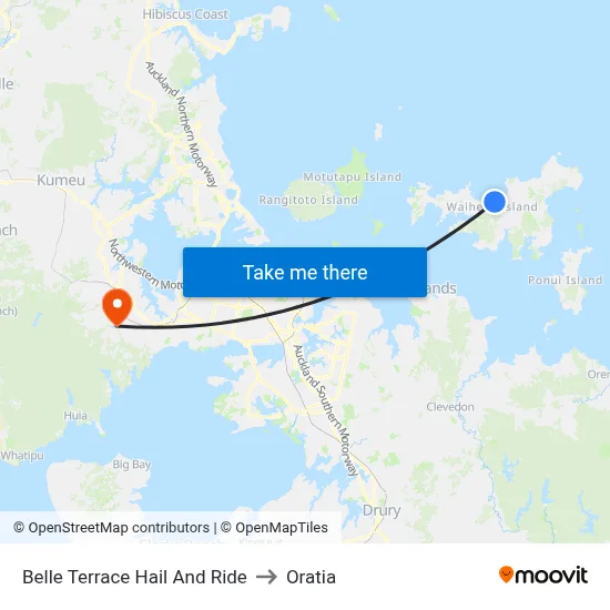 Belle Terrace Hail And Ride to Oratia map