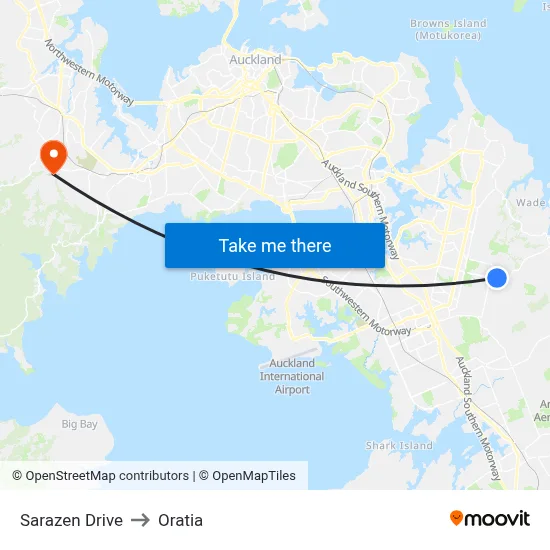 Sarazen Drive to Oratia map