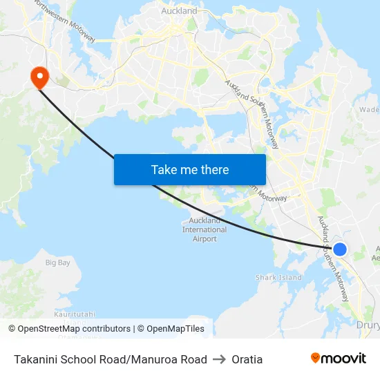 Takanini School Road/Manuroa Road to Oratia map