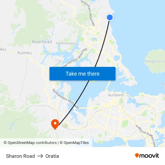 Sharon Road to Oratia map