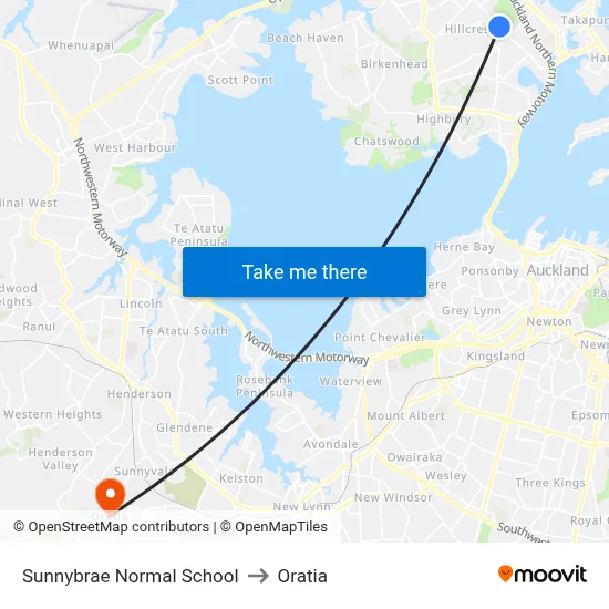 Sunnybrae Normal School to Oratia map