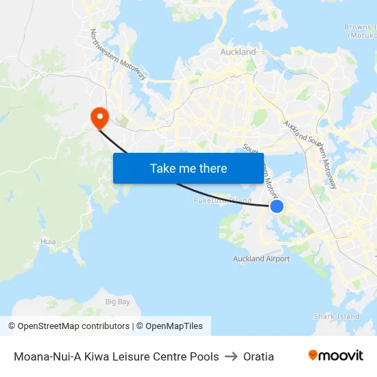 Moana-Nui-A Kiwa Leisure Centre Pools to Oratia map