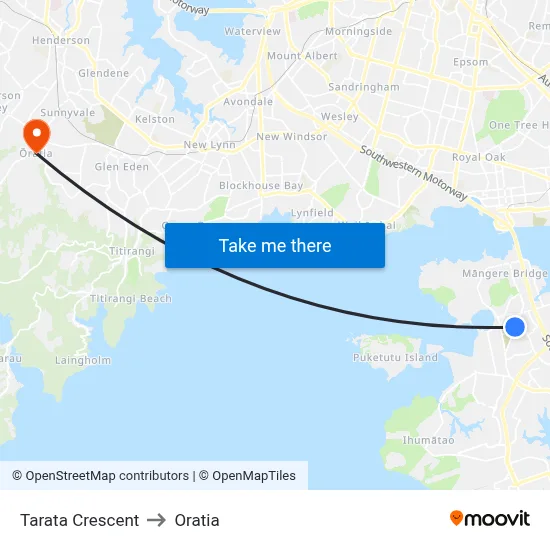 Tarata Crescent to Oratia map