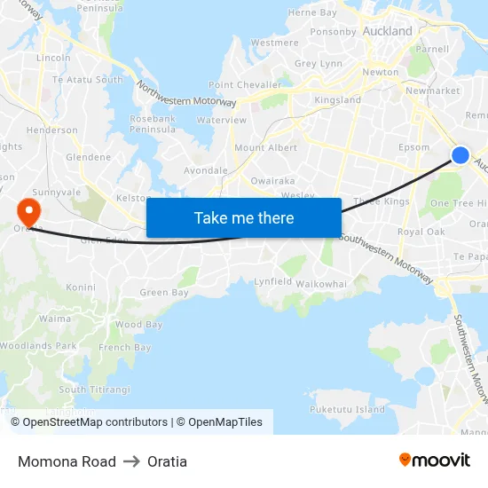 Momona Road to Oratia map