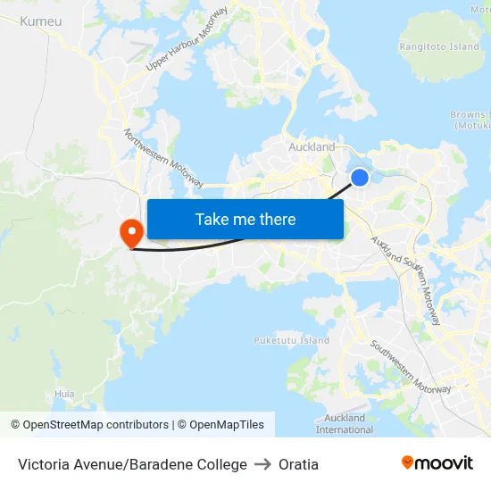 Victoria Avenue/Baradene College to Oratia map