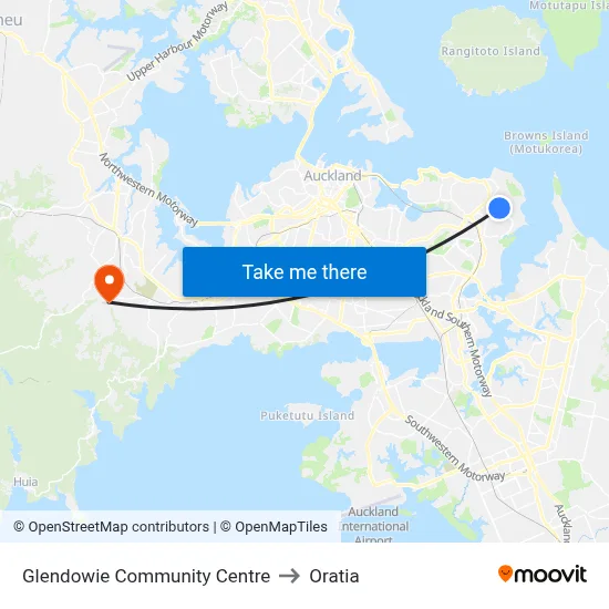 Glendowie Community Centre to Oratia map