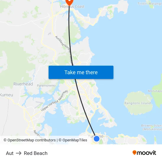Aut to Red Beach map