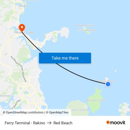 Ferry Terminal - Rakino to Red Beach map