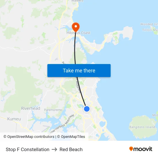 Stop F Constellation to Red Beach map