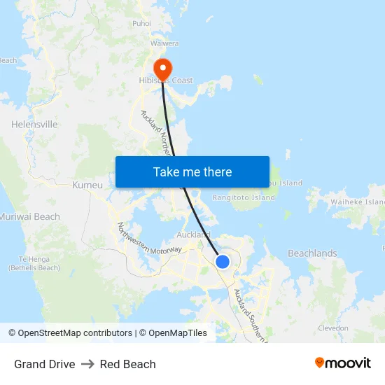 Grand Drive to Red Beach map