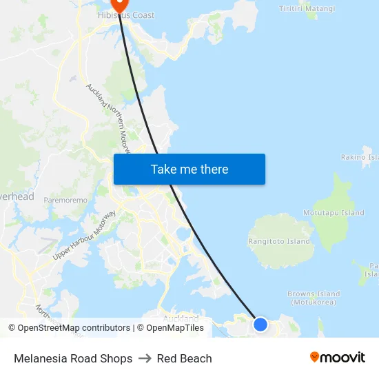 Melanesia Road Shops to Red Beach map