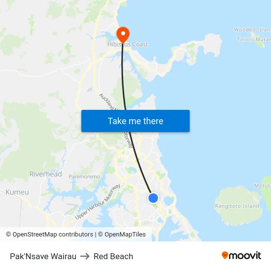 Pak'Nsave Wairau to Red Beach map